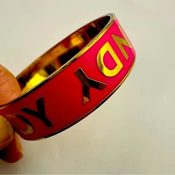 kate spade ARM CANDY Bracelet Pink Gold Bangle Preppy Retro Summer - Picture 2 of 14